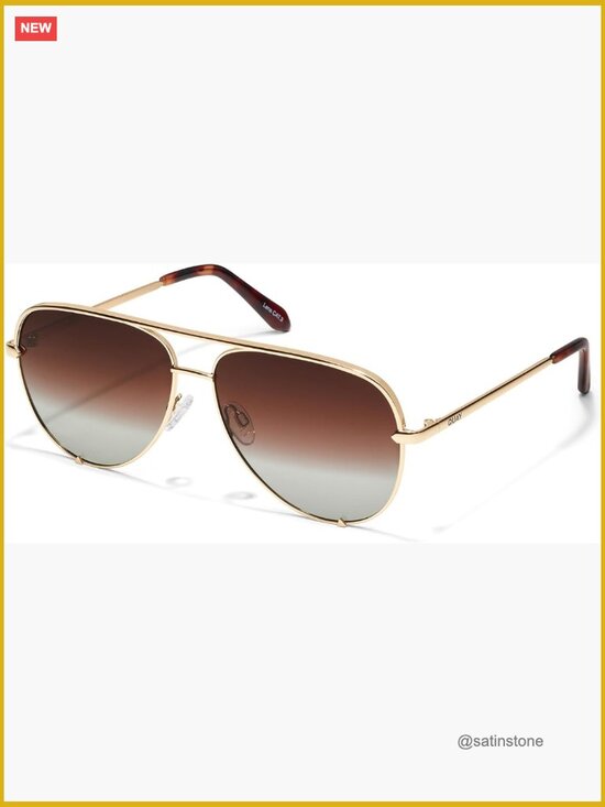 Gold Frame Polarized Aviator Sunglasses, Oversized, UV Protection main image 6